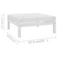 thumbnail image 4 of vidaXL 5 Piece Garden Lounge Set White Solid Pinewood, 4 of 5