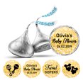 thumbnail image 1 of Darling Souvenir Candy Chocolate Labels Twins Sisters Custom Stickers 190 Pcs-Glitter Gold, 1 of 2