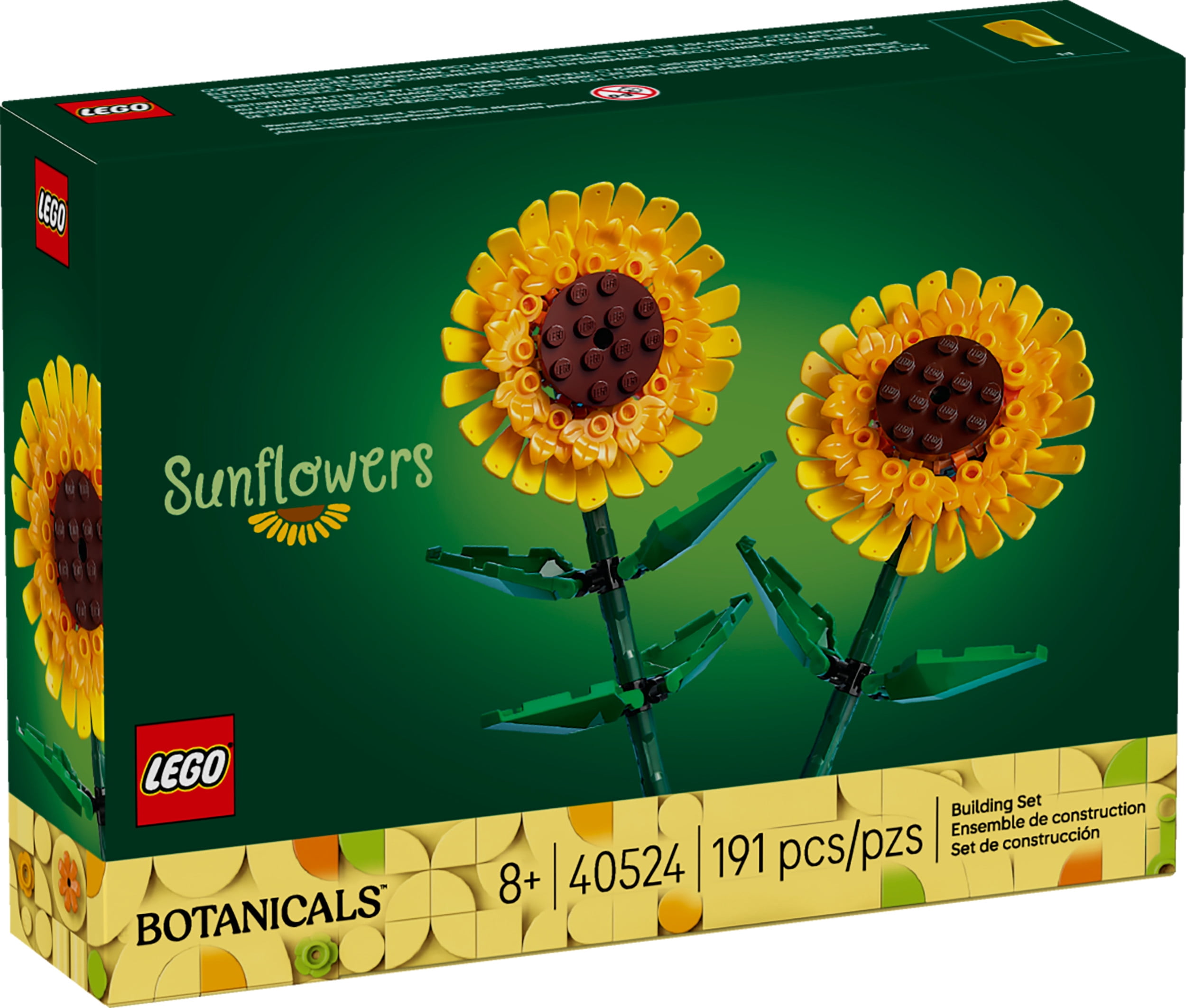 LEGO Les tournesols 40524 Ensemble de construction; Pour les enfants de 8 ans et plus (191 pièces)