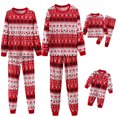 thumbnail image 1 of Pyjamas de Noël Assortis pour la Famille Noël Hommes Blouse Imprimée Col Rond Hauts+pantalons Ensemble de Pyjamas Assortis pour la Famille Pyjamas de Noël Ensemble Familial en Liquidation, 1 of 8