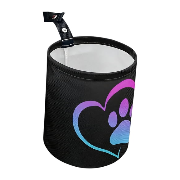 Tauxra Car Trash Can For Back Seat Hanging Nylon Portable Car Trash Bin With Stretchable Design
