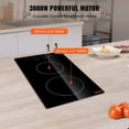 thumbnail image 2 of VEVOR Built in Electric Stove Top, 20 x 11.6 inch 2 Burners, 240V Glass Radiant Cooktop with Sensor Touch Control, Timer & Child Lock Included, 9 Power Levels for Simmer Steam Slow Cook Fry, 2 of 9