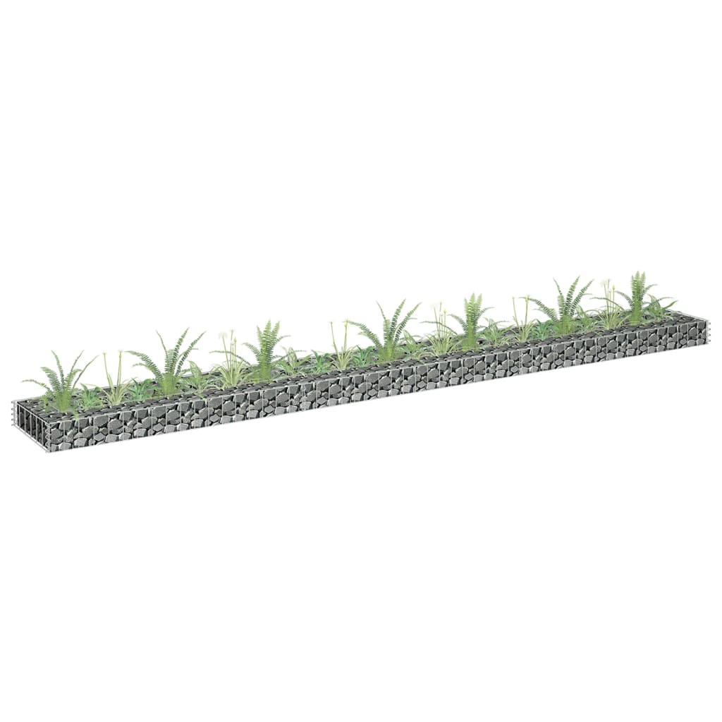 vidaXL Gabion Lit Surélevé Acier Galvanisé 270x30x10 cm