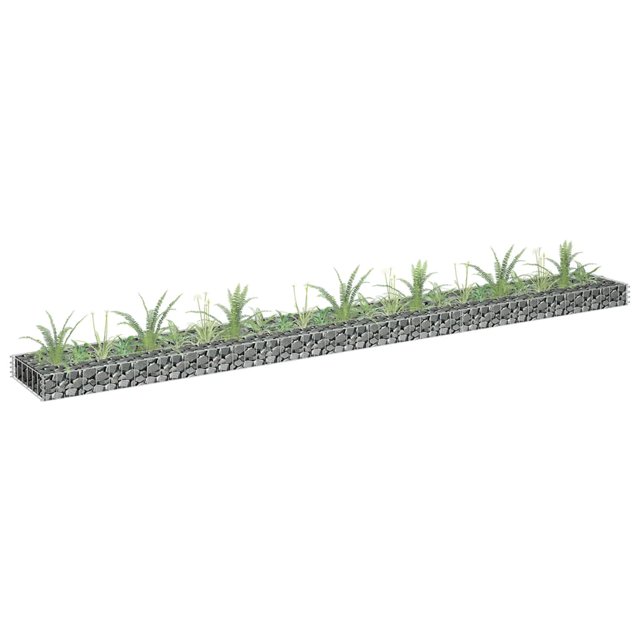 vidaXL Gabion Lit Surélevé Acier Galvanisé 270x30x10 cm