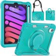 thumbnail image 2 of XYX for iPad Mini 7th/6th Gen Case 8.3 inch 2024/2021, 360 Rotating Hand Grip, Shoulder Strap, Heavy Duty Drop Protection, Blue, 2 of 7