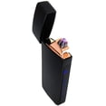 thumbnail image 3 of USB Plasma Lighter Flameless Electric Double ARC Dual Pulse Torch Rechargeable Lithium Power Battery (Infinity - Smooth Black), 3 of 6