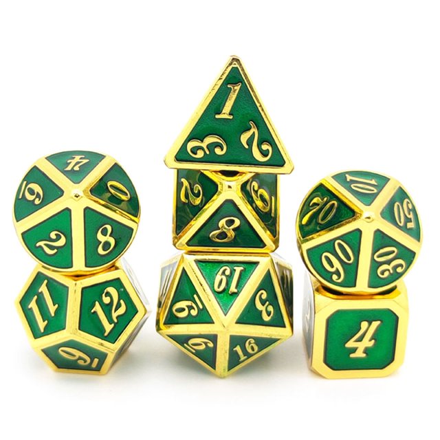 7PCS Multi Dimensional Dice Zinc Alloy Dice Entertainment Gambling Playing Dice Set Game Accessories