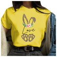 thumbnail image 2 of T-shirts d'Été Grande Taille pour Femmes Décontractés T-shirt à Col Rond pour Femmes St. Easter Day Imprimé Décontracté à Manches Courtes T-shirt à Col en V T-shirt pour Femmes en Liquidation, 2 of 4
