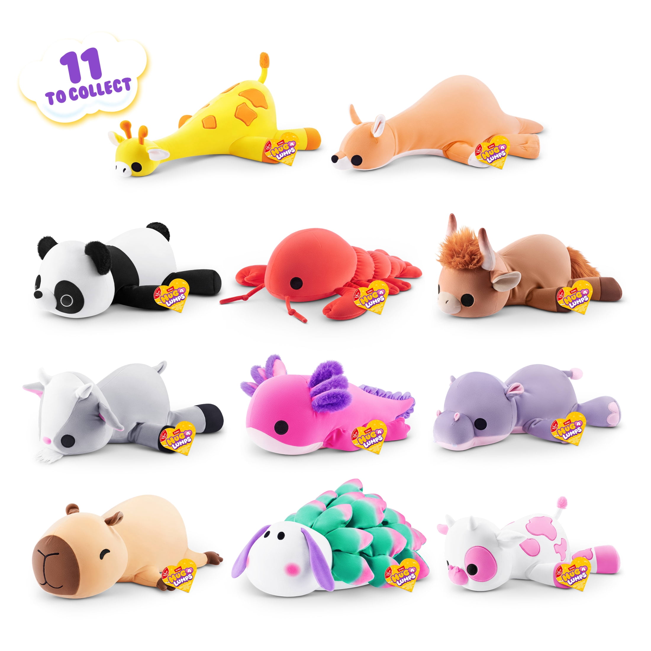 Hug A Lumps (Moyen) PETE de ZURU , Peluche lestée câline et spongieuse