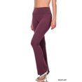 thumbnail image 3 of CHUANK Womens & Plus Stretch Cotton Fold-Over High Waist Bootcut Workout Flared Yoga Pants, 3 of 4
