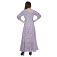 thumbnail image 3 of Moomaya Robe Longue Évasée Imprimée pour Femmes Manches 3/4 Col Rond Tenue Décontractée, 3 of 3