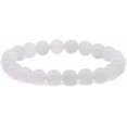 thumbnail image 1 of Bracelet Extensible Unisexe en Quartz Blanc Naturel avec Perles Rondes de 8 mm, 7 Pouces, 1 of 3