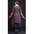 thumbnail image 2 of Bimba Kurti Asymétrique à Imprimé Floral de Roses Grandiflora Bleues pour Femmes, Robe d'Été Indienne Tunique, Moyen, 2 of 6