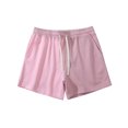thumbnail image 3 of Mens Shorts Mens Casual Solid Color Casual Drawstring Pockets Elastic Sports Shorts, 3 of 7