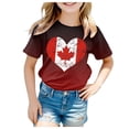 thumbnail image 1 of WEAIXIMIUNG Chemise à Rayures à Manches Longues pour Enfants T-Shirt à Manches Courtes pour Filles T-Shirt d'Été à Col Rond Coupe Décontractée T-Shirts Basiques, 1 of 4
