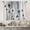 18 Grey Flower Wooden, variant on Wooden Barn Door Kitchen Curtains Rod Pocket Rustic Gray Vintage Farmhouse Western Small Cafe Tier Curtains Village Rust Cabin Window Treatment Drapes Home Decor(27.5W X 39L Inch 2 Panels)