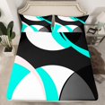 thumbnail image 2 of Erosebridal Cyab Black Geometic King Sheet Sets,Abstract Geometry Bedding King Size,Circle Round Bed Sheets Set King Size,Lightweight Room Decor,4-Piece, 2 of 7