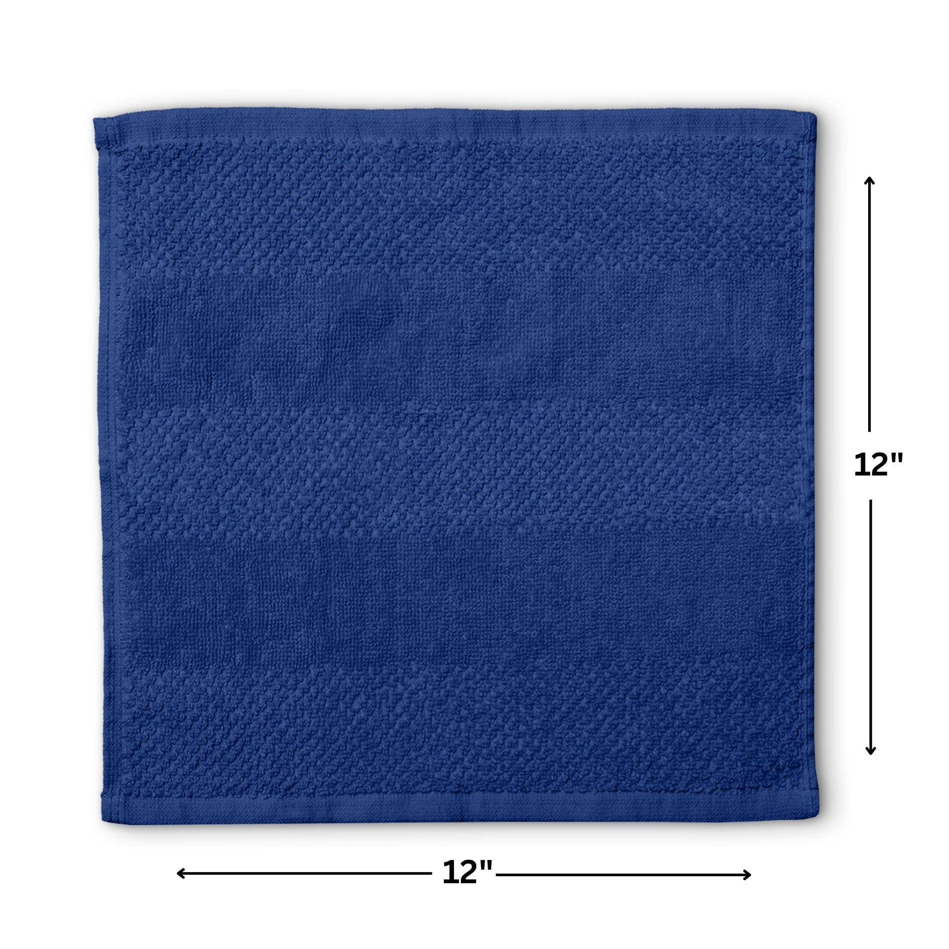 Mainstays Kids Lot de 8 gants de toilette, doux et résistants, 100 % coton, bleus