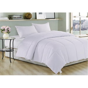 HomeRoots 248176 1 x 88 x 66 in. White Polyester Medium Warmth Twin Size Down Alternative Comforter Duvet Insert