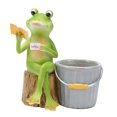 thumbnail image 2 of koolsoo Frog Planters Pot Handpainted Resin Decorative Lovely Frog Flowerpots for Indoor, 2 of 9