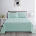 thumbnail image 4 of Marina Decoration 600 Thread Count Ultra Soft Deep Pocket Hotel Standard Solid Bedding Long Staple Percale Cotton All Season Sheet Set with Pillowcase, 4 of 7