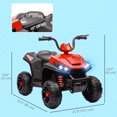 thumbnail image 3 of Qaba 12V Kids ATV Ride on Car Electric Toys Gift with Four Wheels Spring Suspension, Red, 3 of 9