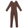 thumbnail image 4 of Manyakai Combinaison de Danse Ballet Manches Longues Gymnastique Marron m, 4 of 5