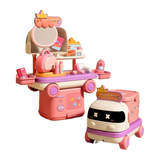 Pink Mini Kitchen Playset For Kids With Multiple Cooking Accessories Role Play Educational Toy