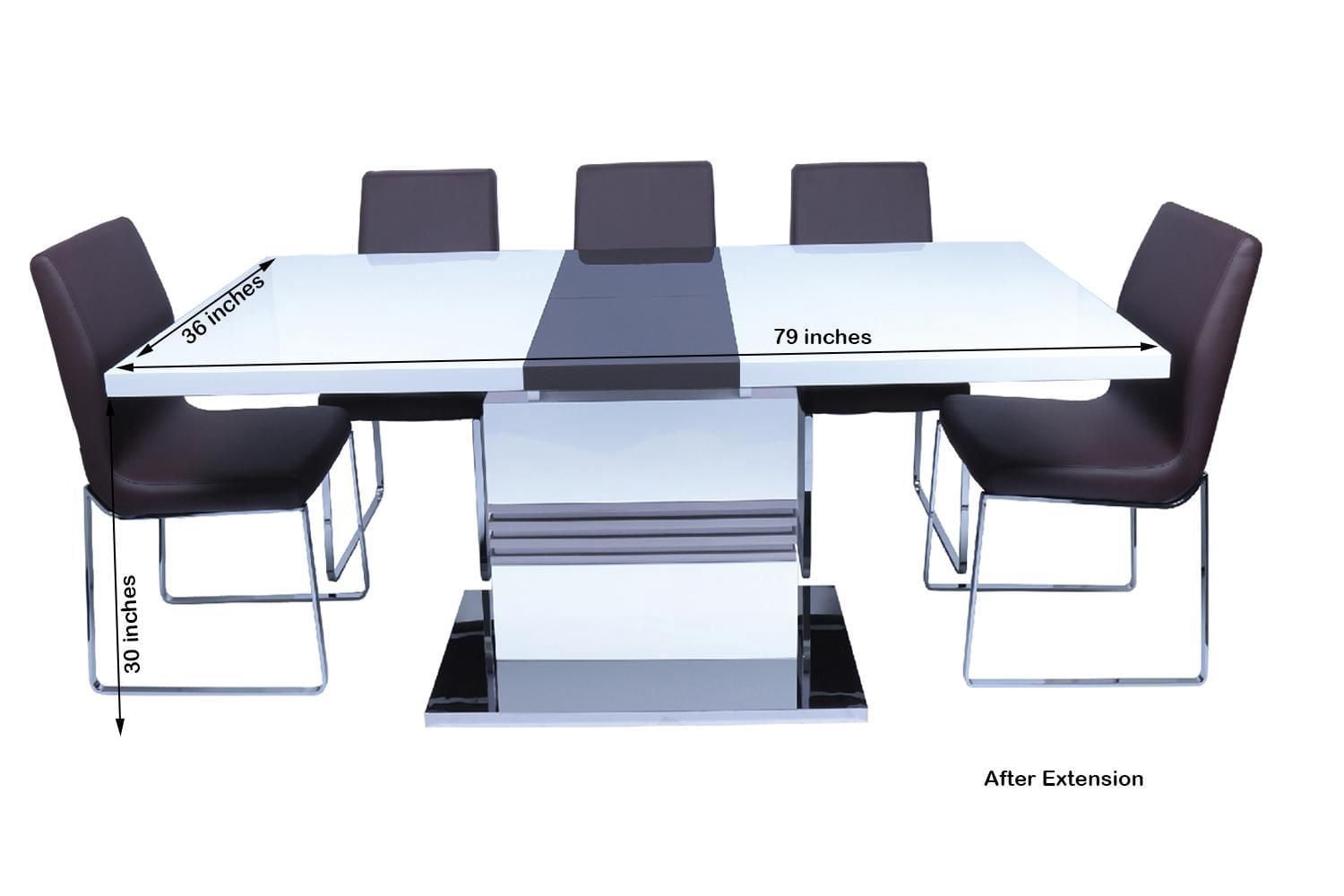 Canadian Maxwell Wenge Extension Dining Table