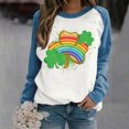 thumbnail image 1 of T-shirt de la Saint-Patrick pour Femmes, Imprimé Saint-Patrick, Col Rond, Manches Longues, Haut Ample, 1 of 4
