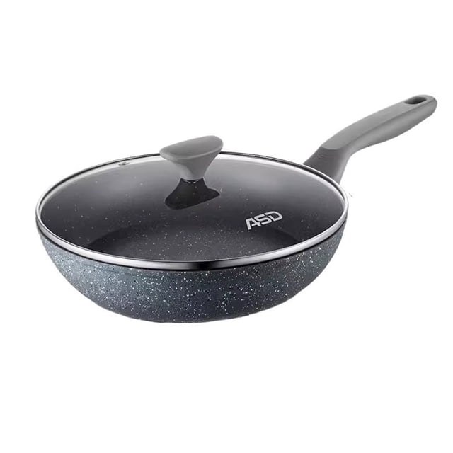 Poly Oil Pan Maiyanite Color Household with Lid Non-stick Steak Deep Frying Pan Induction Cooker Gas Stove Can Be Used