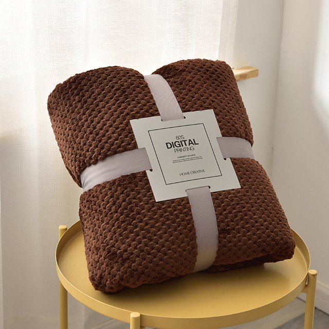 CEHVOM Scratch Thickened Solid Color Borlaug Sofa Blanket Flannel Blanket Clearance