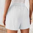 thumbnail image 4 of Timegard Womens Shorts Summer Casual Straight Leg Elastic Waist Solid Color Comfy Shorts with Pockets, 4 of 7