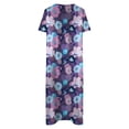 thumbnail image 3 of Cameland Robe d'Été pour Femme Décontractée à Col en V avec Boutons, Manches Courtes, Imprimée, Coupe Évasée, avec Poche, 3 of 3