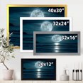 thumbnail image 4 of Designart Super lune sur la mer I Art mural encadré, 4 of 4