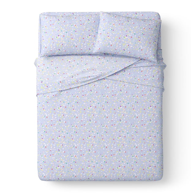 Mainstays Kids 220TC Cotton Star Double, 4 Piece Sheet Set