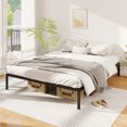 thumbnail image 4 of Gymax Queen Size Metal Bed Frame Heavy Duty Support Slats Mattress Foundation, 4 of 10