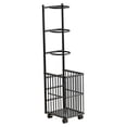 thumbnail image 1 of amagogo Rolling Sports Equipment Organizer Accessories with Wheels Ball Storage Rack Black, 1 of 10