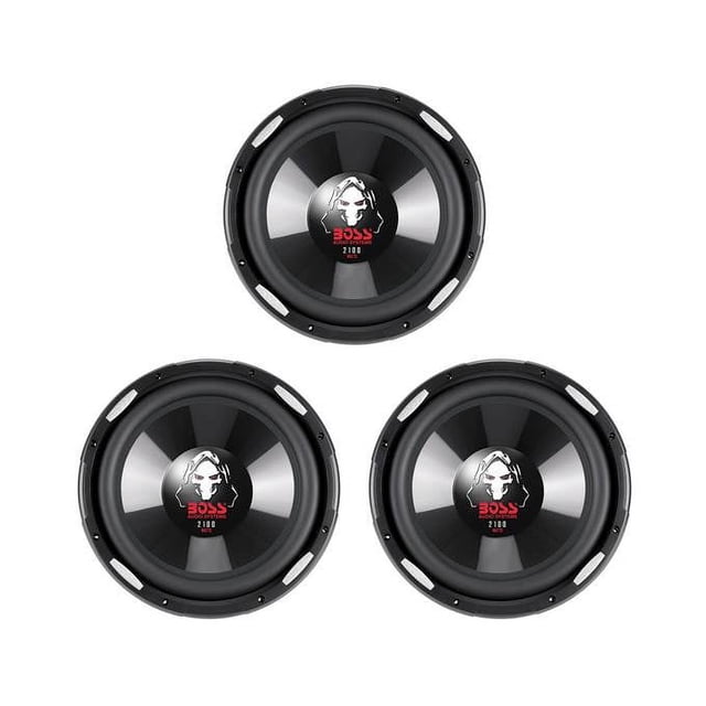 3) NEW BOSS Phantom P106DVC 10" 6300W DVC Car Audio Power Subwoofers Subs 4 Ohm