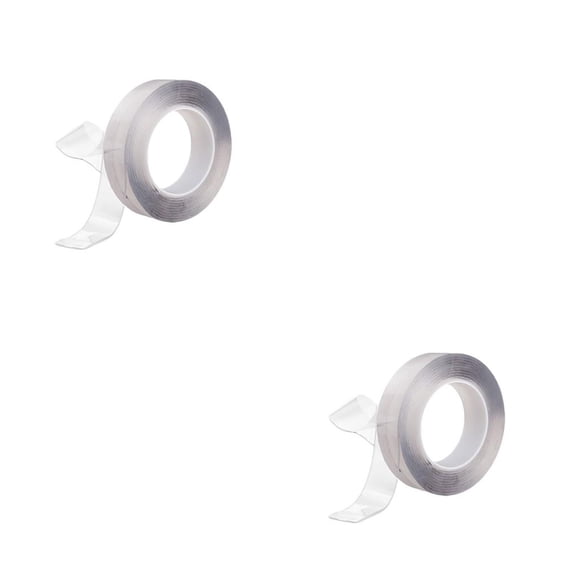 ZheElen Adhesive Tape Reusable Waterproof Transparent Tapes Traceless Trimmable Pocket Wall Mirror Sticker Household Kitchen Type 5 2Set