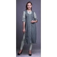 thumbnail image 2 of Bimba Kurti Droite en Rayonne Slub à Manches 3/4 Tunique Imprimée Haut Vêtements d'Été, 2 of 6