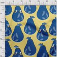 thumbnail image 2 of oneOone Velvet Blue Fabric Fruits Sewing Material Print Fabric By The Yard 58 Inch Wide, 2 of 4