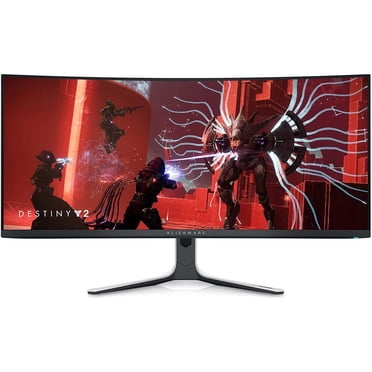 Alienware Moniteur de Jeu PC Incurvé 34 Pouces, Résolution 3440 x 1440p, Quantum Dot OLED 175Hz, Courbure 1800R, Vrai 1ms GTG, Rapport de Contraste 1 000 000:1, 1,07 Milliard de Couleurs, AW3423DW - Lumière Lunaire