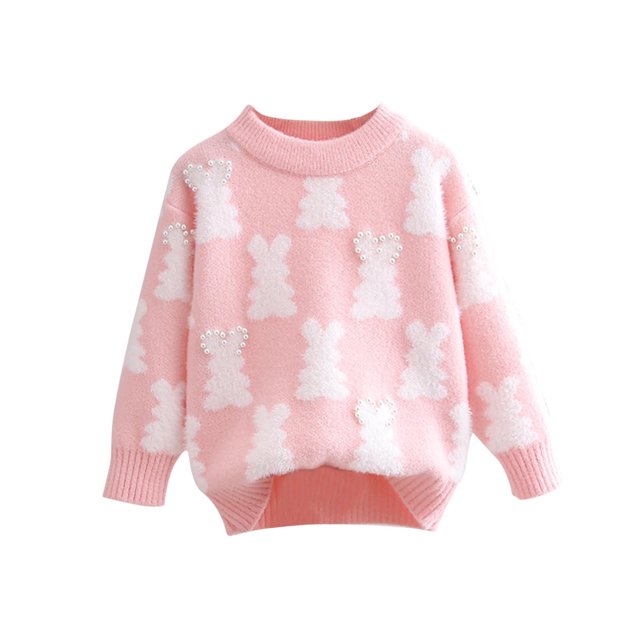 Posijego Chandail Mignon pour Fille Petite Fille Tricoté à Manches Longues Chandail Chandails Mode Automne Hiver Vêtements