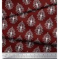 thumbnail image 3 of Soimoi Satin Silk Fabric Leaves,Floral & Paisley Block Fabric Prints by Yard 42 Inch Wide, 3 of 3