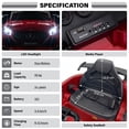 thumbnail image 4 of VOLTZ TOYS Licensed Mercedes-Benz AMG GTR 12V Kids Ride On Car - Electric Sports Car with Remote Control, LED Lights & Music - Red, 4 of 8