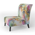 thumbnail image 3 of Designart "Pop Art Palm Trees III" Multi-Color Floral Upholstered Accent Chair - Traditional Arm Chair For Living Room, 3 of 7
