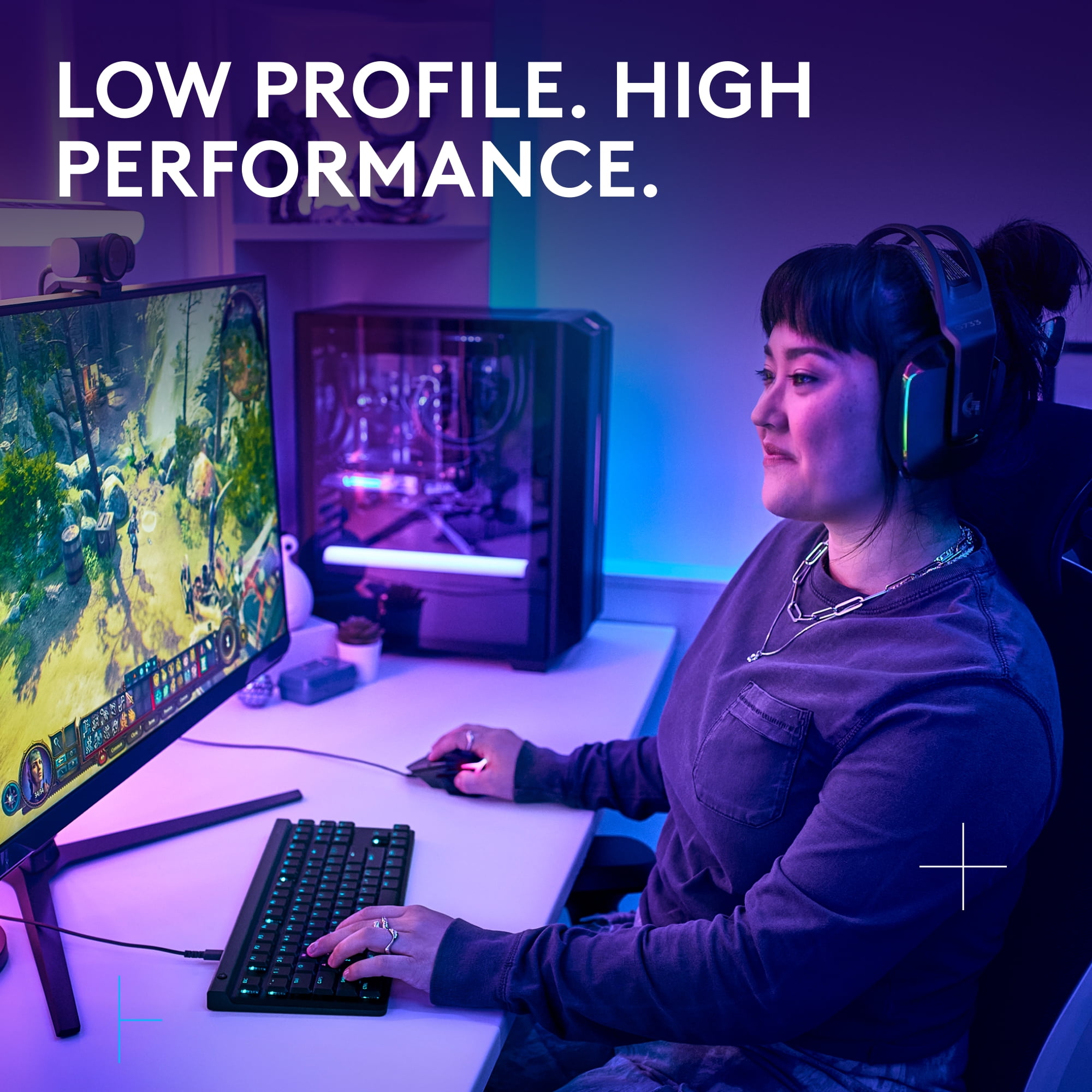 Logitech G515 TKL, clavier gaming ultra-plat filaire