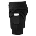 thumbnail image 2 of TFixol Men's High-Performance Double-Layer Training Shorts - Quick-Dry, Stretch Fit for Basketball & Running - Black, Size L (EU), 2 of 7