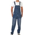 thumbnail image 1 of cllios Mens Bib Overalls Denim Regular Fit Adjustable Strap Practical Jeans Jumpsuits Slim Pocket Overalls, 1 of 8